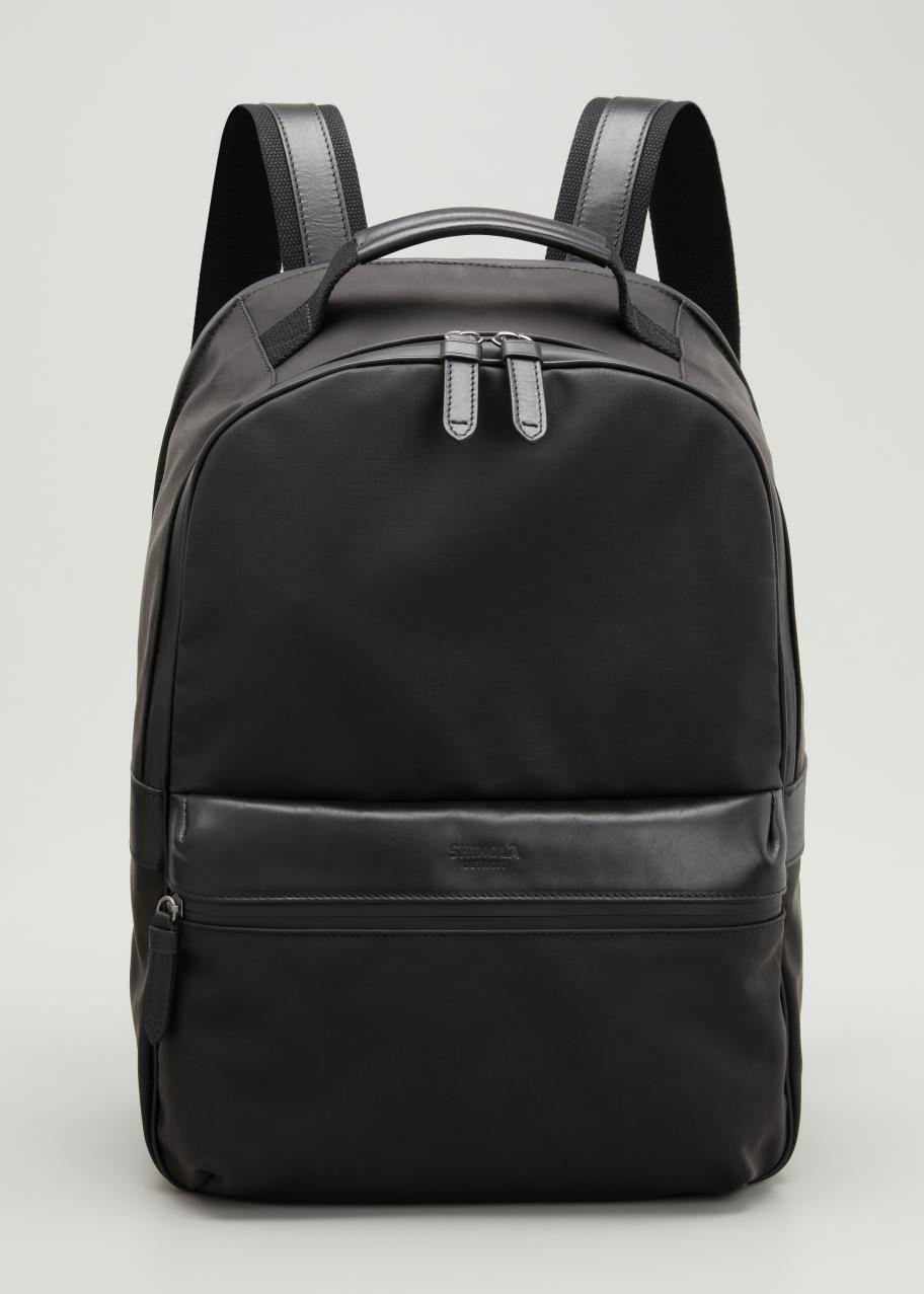 Shinola Men Shinola Black Coated Canvas Backpack main image 0