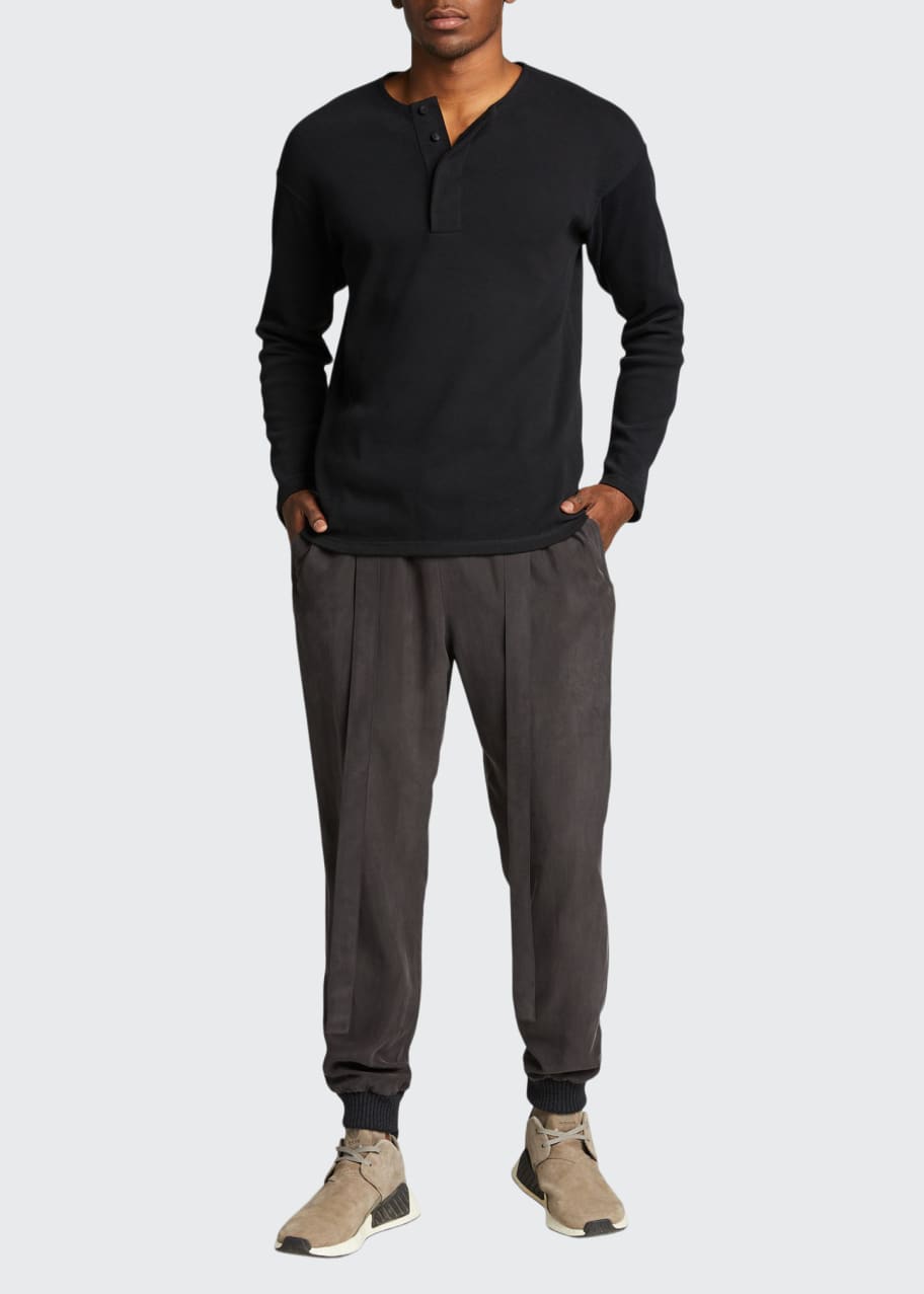 Men's Belted Silk Sweatpants