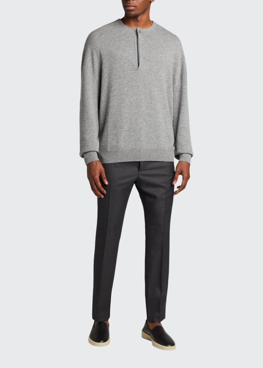 FEAR OF GOD X ZEGNA Men's x Zegna Wool Single-Button Henley