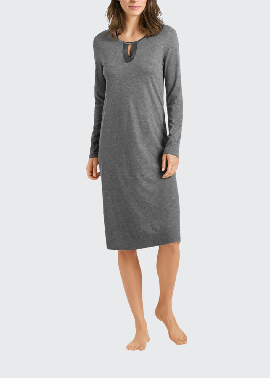 Image 1 of 1: Fia Long-Sleeve Nightgown