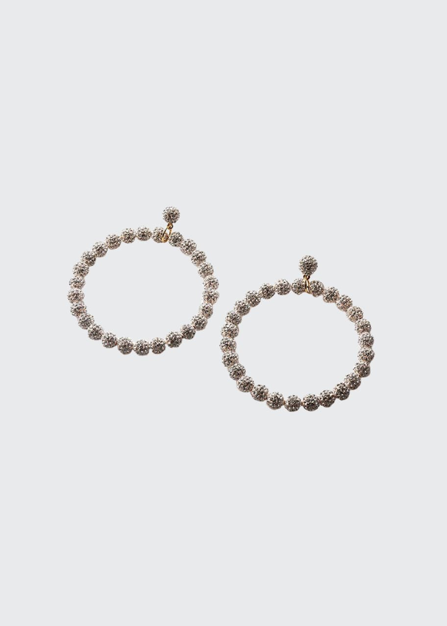 Lele Sadoughi Frontal Large Crystal Hoop Earrings Bergdorf Goodman