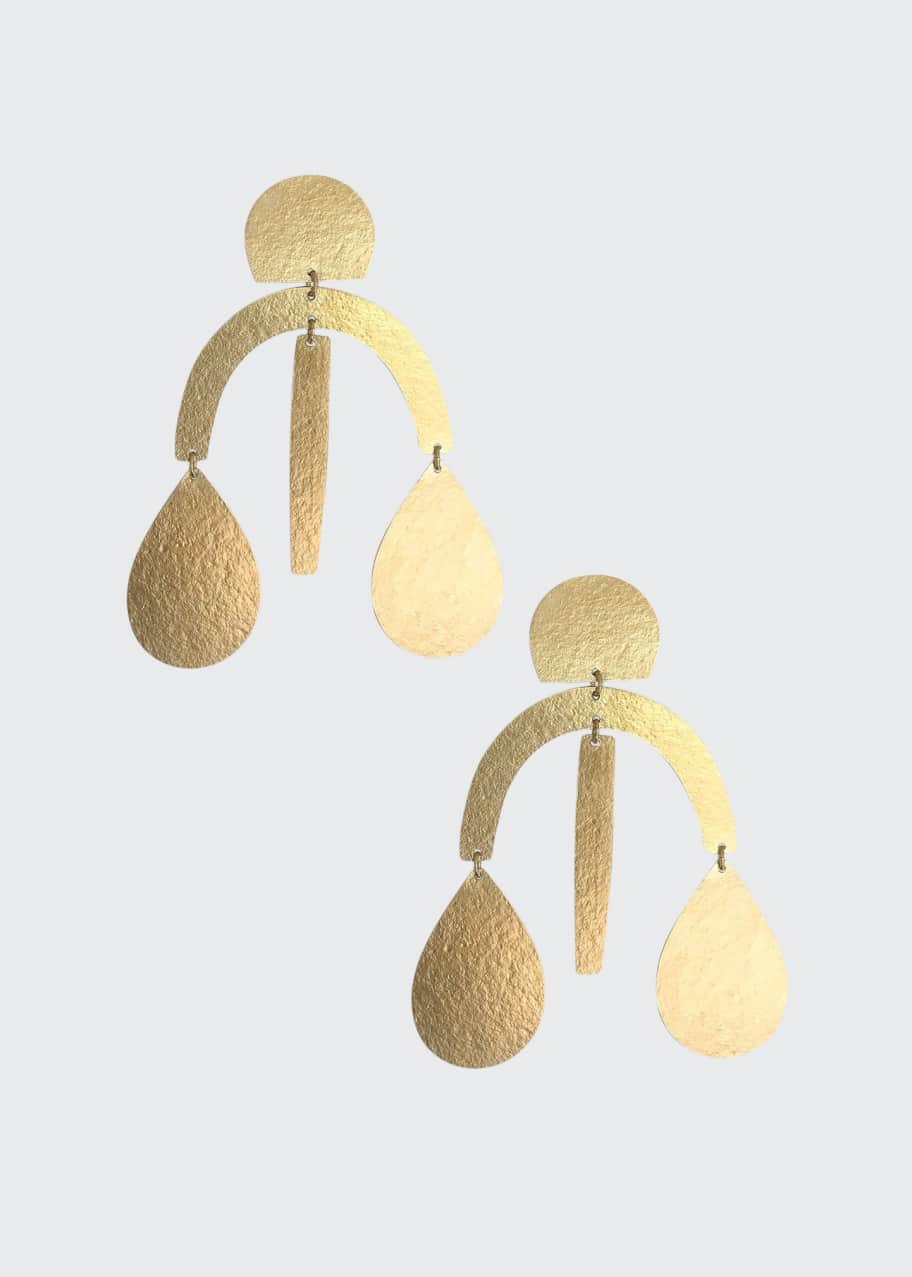 Annie costello brown arc drop earrings store