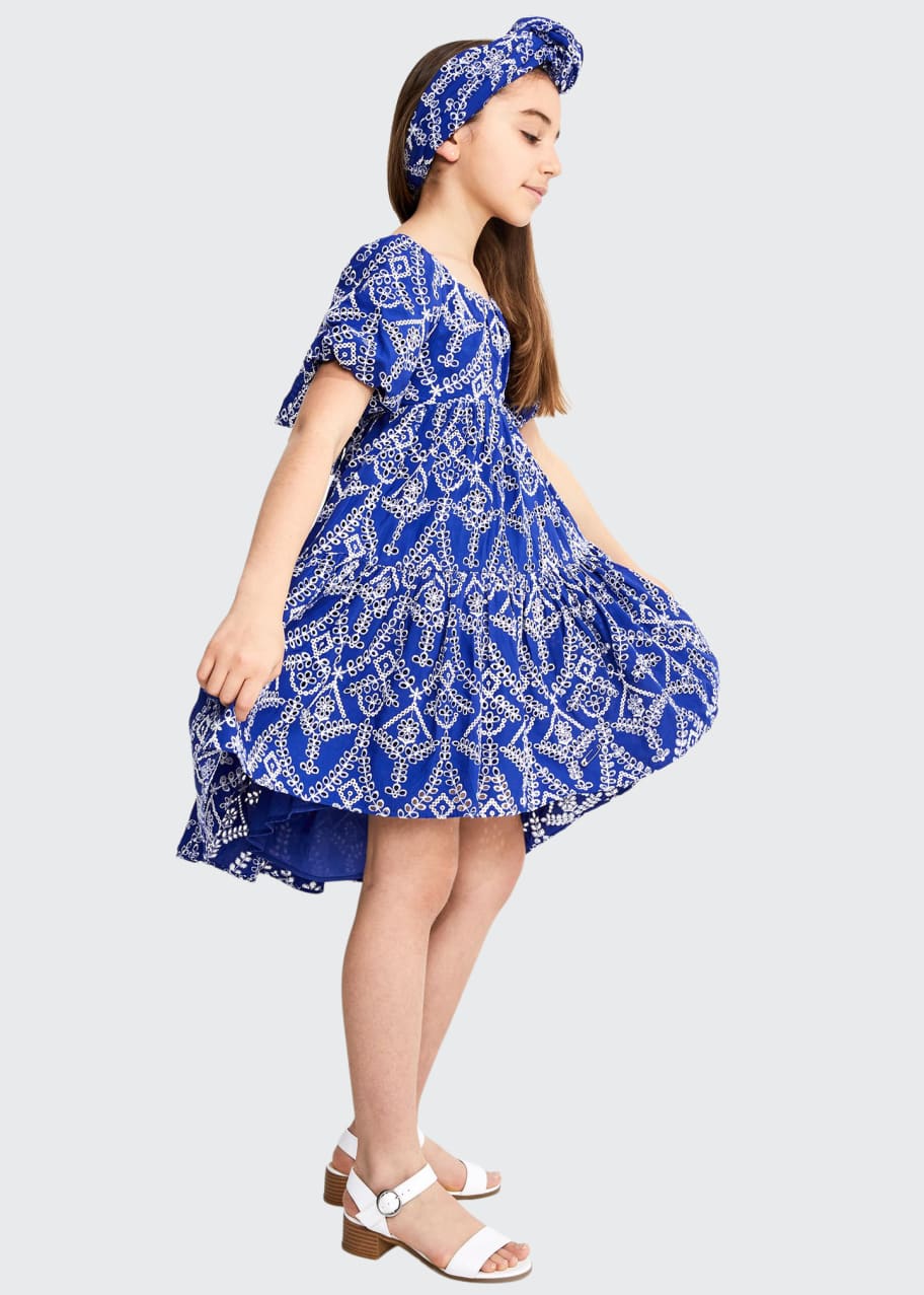Bardot Junior Tween Girls Embroidered Tie Back Tiered Dress Bergdorf Goodman