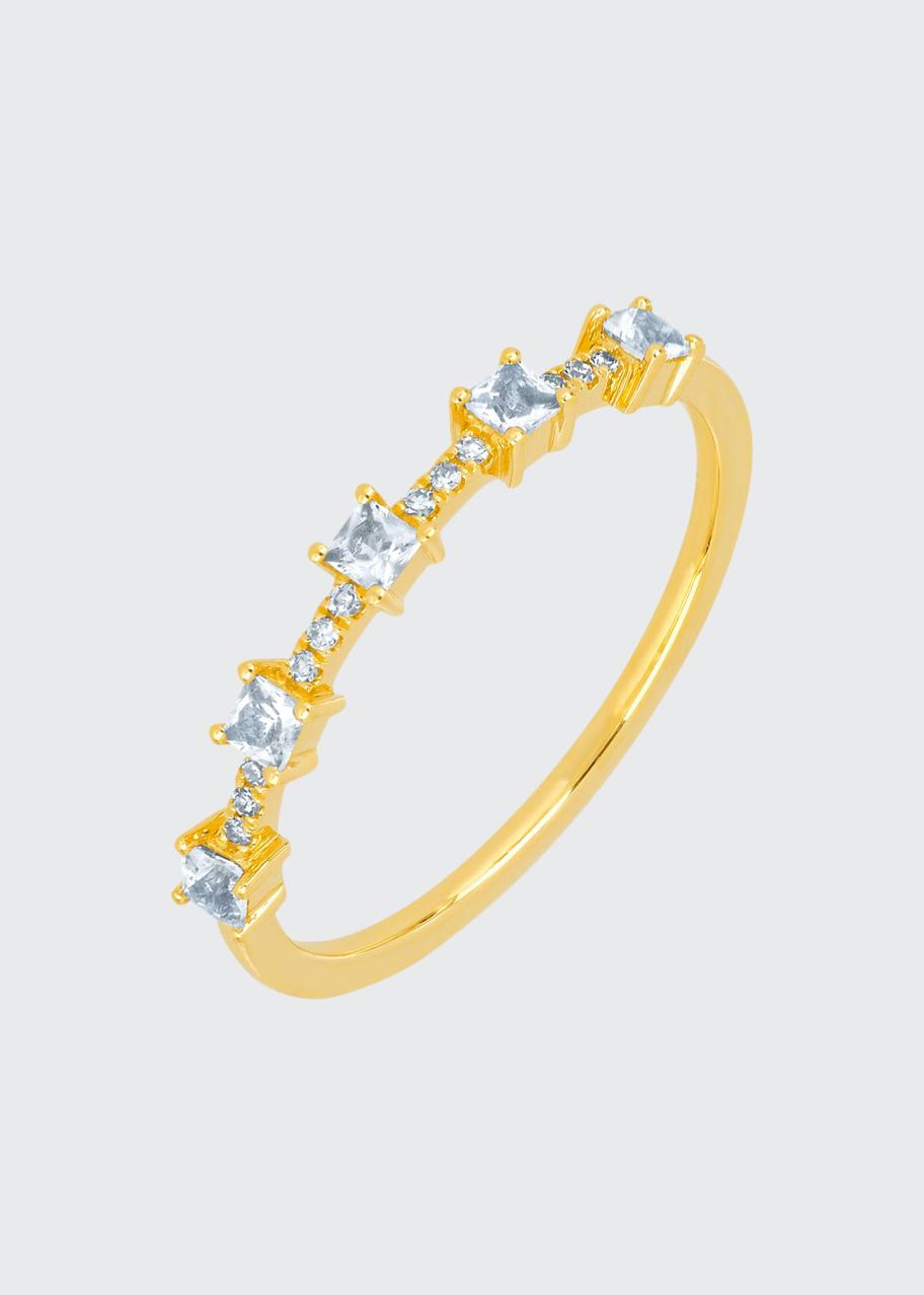 EF Collection 14k Quartz and Diamond Princess Stack Ring - Bergdorf Goodman