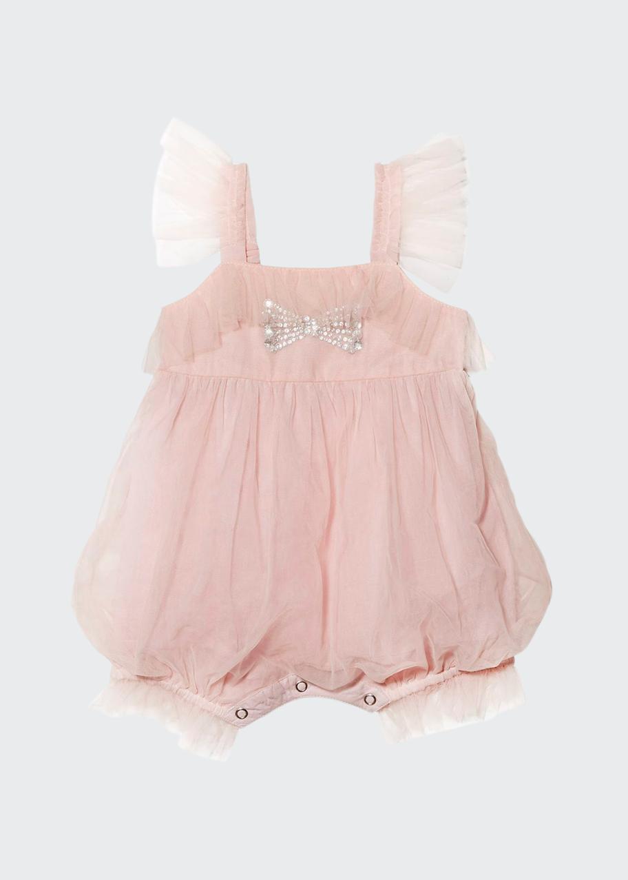 Tutu Du Monde Girl's Oslo Embellished Bow Tulle Bubble Romper, Size 6 ...