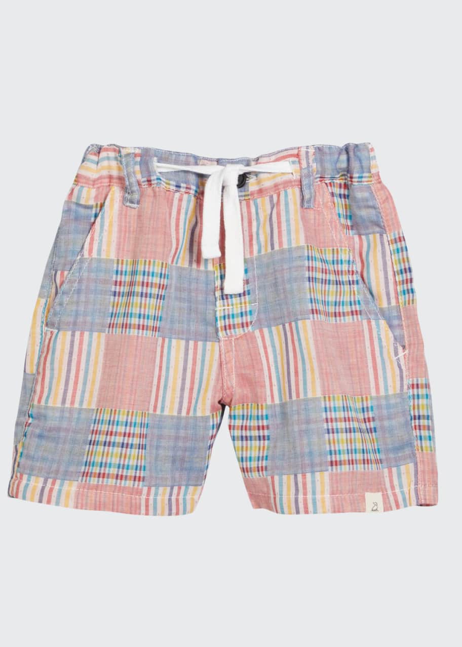 Me & Henry Boy's Patchwork Drawstring Shorts, Size 3T4T Bergdorf Goodman