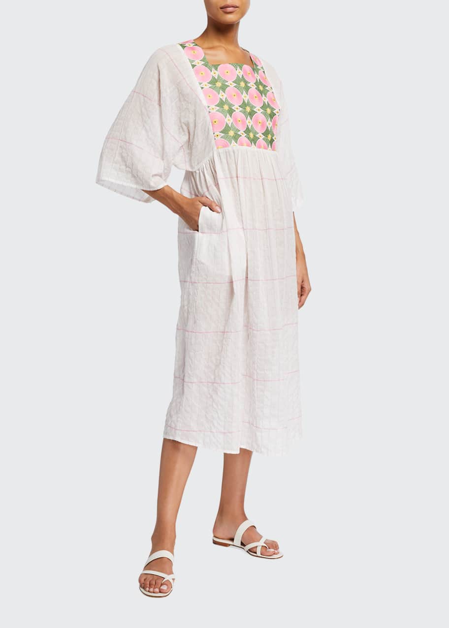 Tory Burch Embroidered Midi Cotton Caftan Bergdorf Goodman