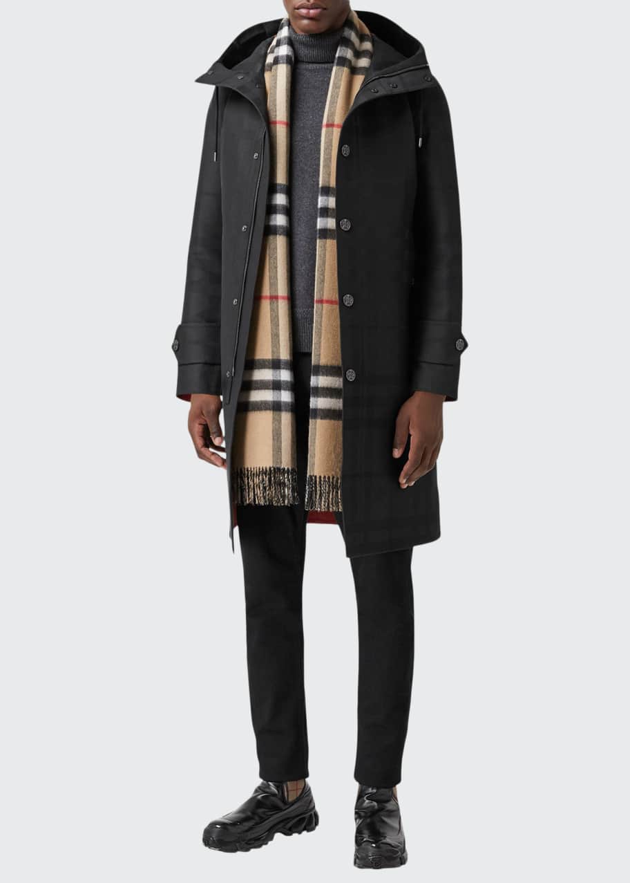 Burberry Reversible Giant Check Double-Face Cashmere Scarf - Bergdorf ...