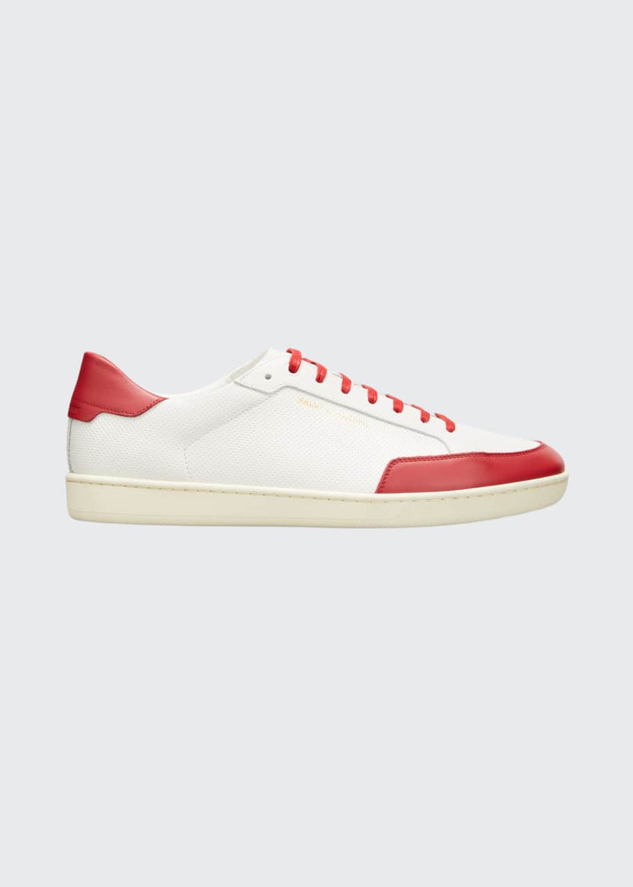 Saint Laurent Men's Court Classic SL/10 Two-Tone Perforated