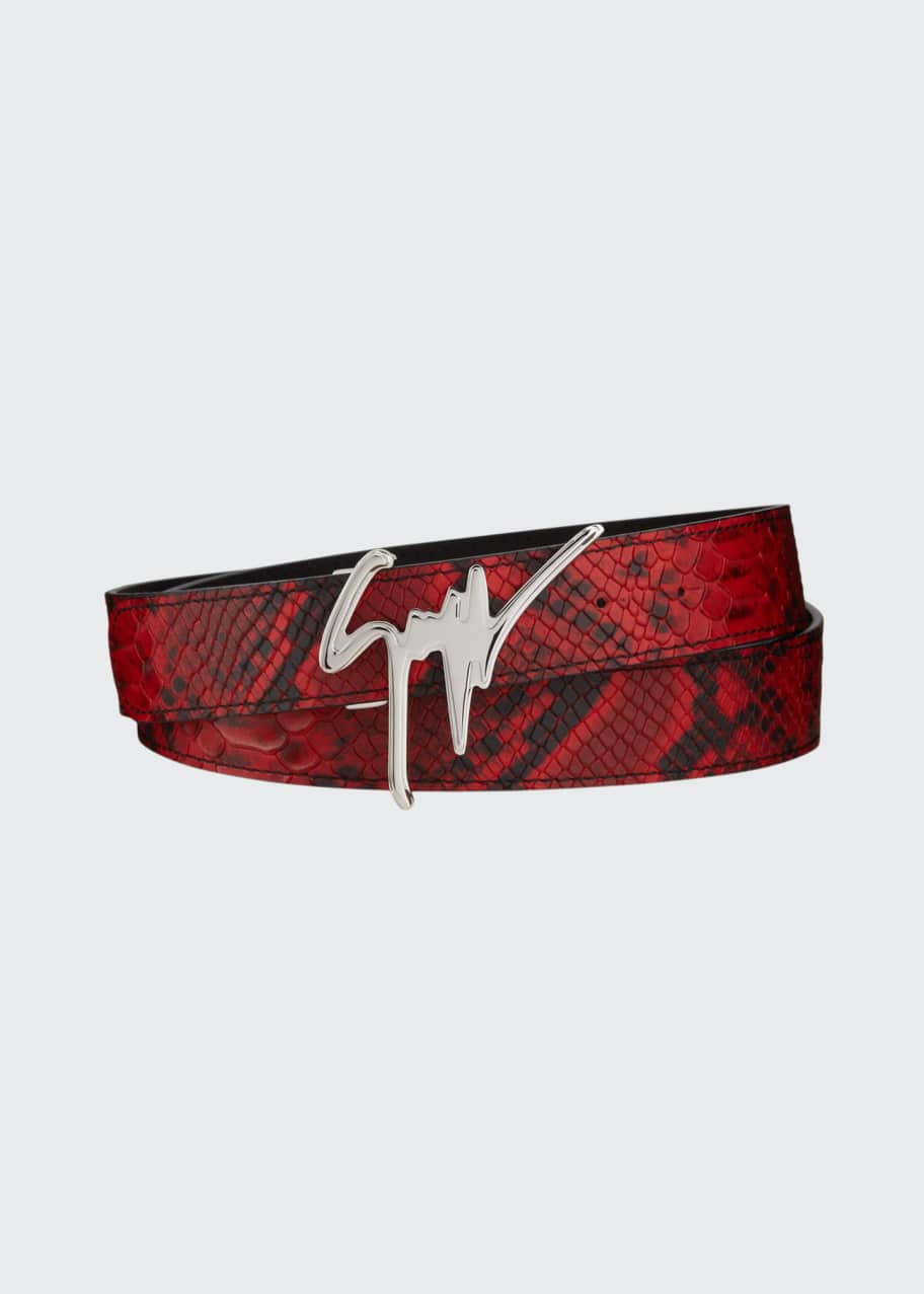 Red giuseppe belt cheap