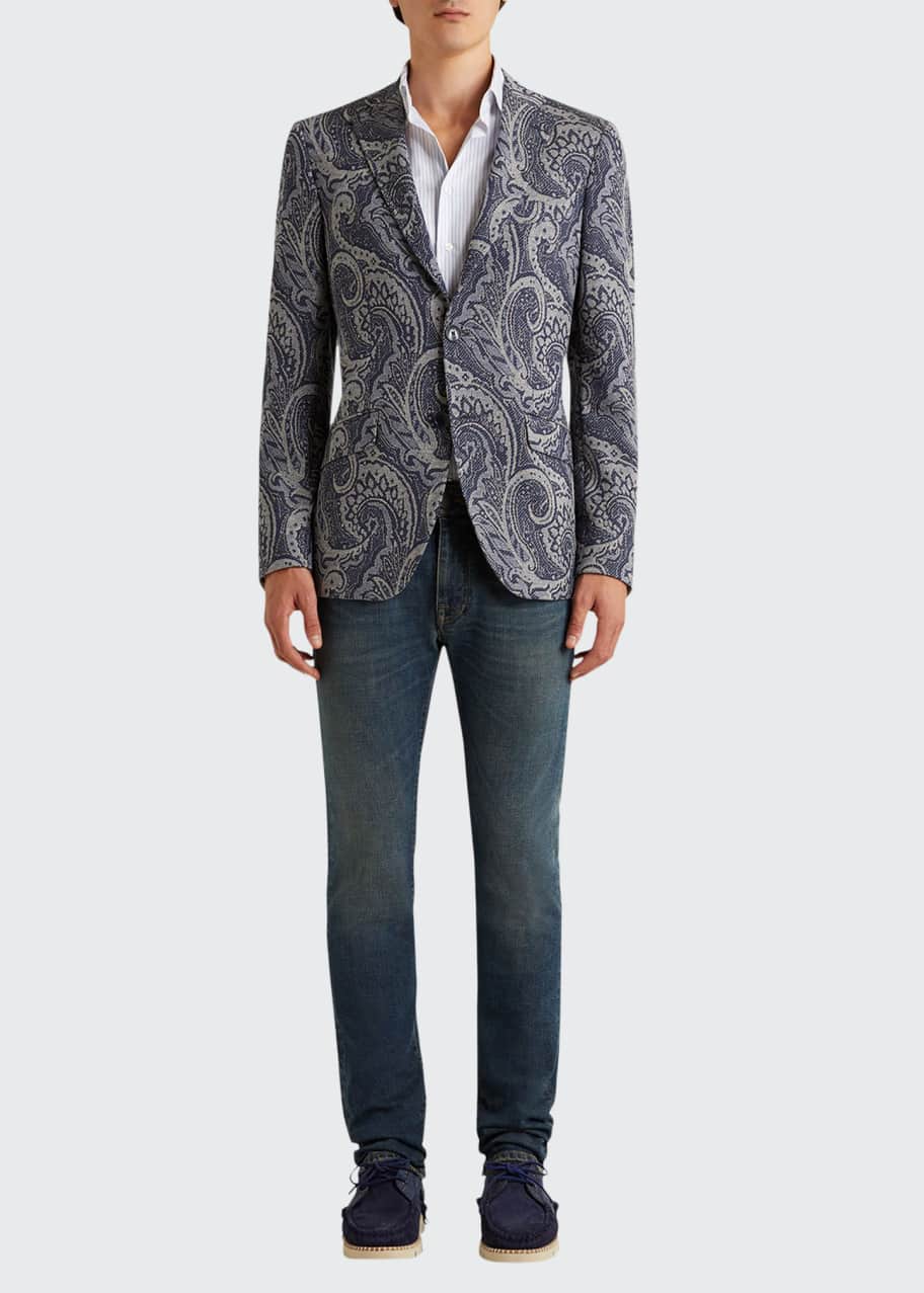 Mens paisley sales sport coat