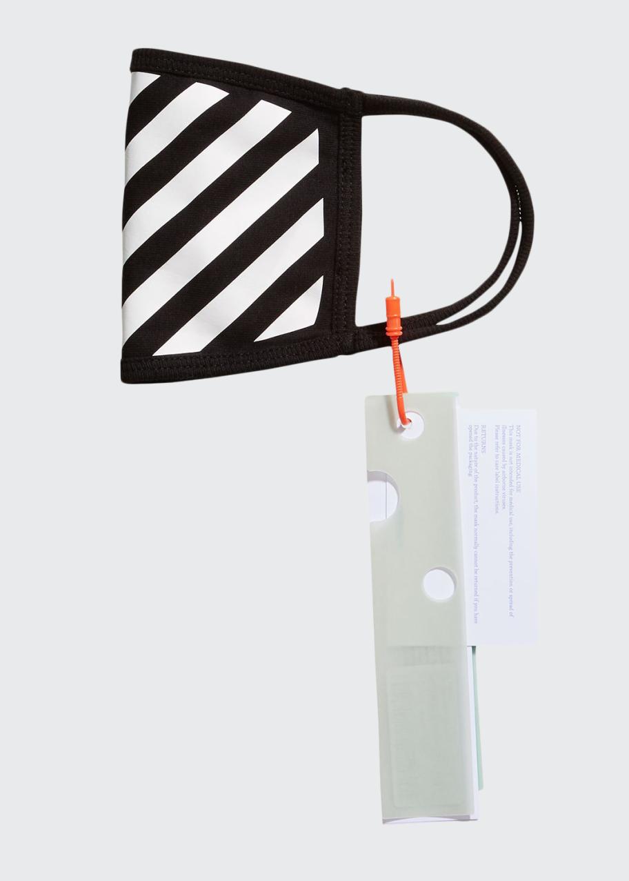 Off-White Diagonal Stripe Reusable Cloth Mask Face Covering - Bergdorf ...