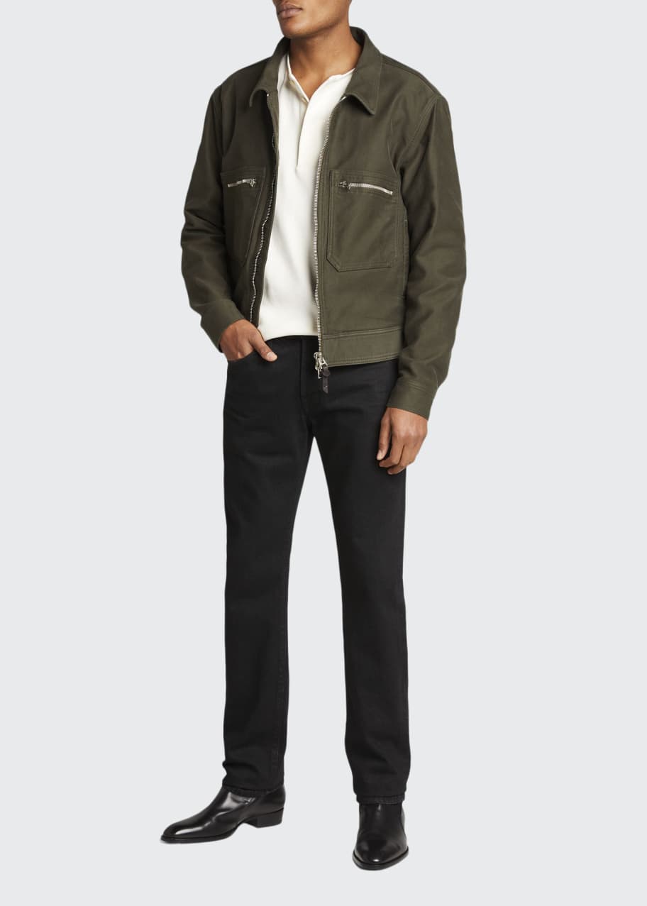 TOM FORD Men s Zip Front Cotton Blouson Jacket Bergdorf Goodman