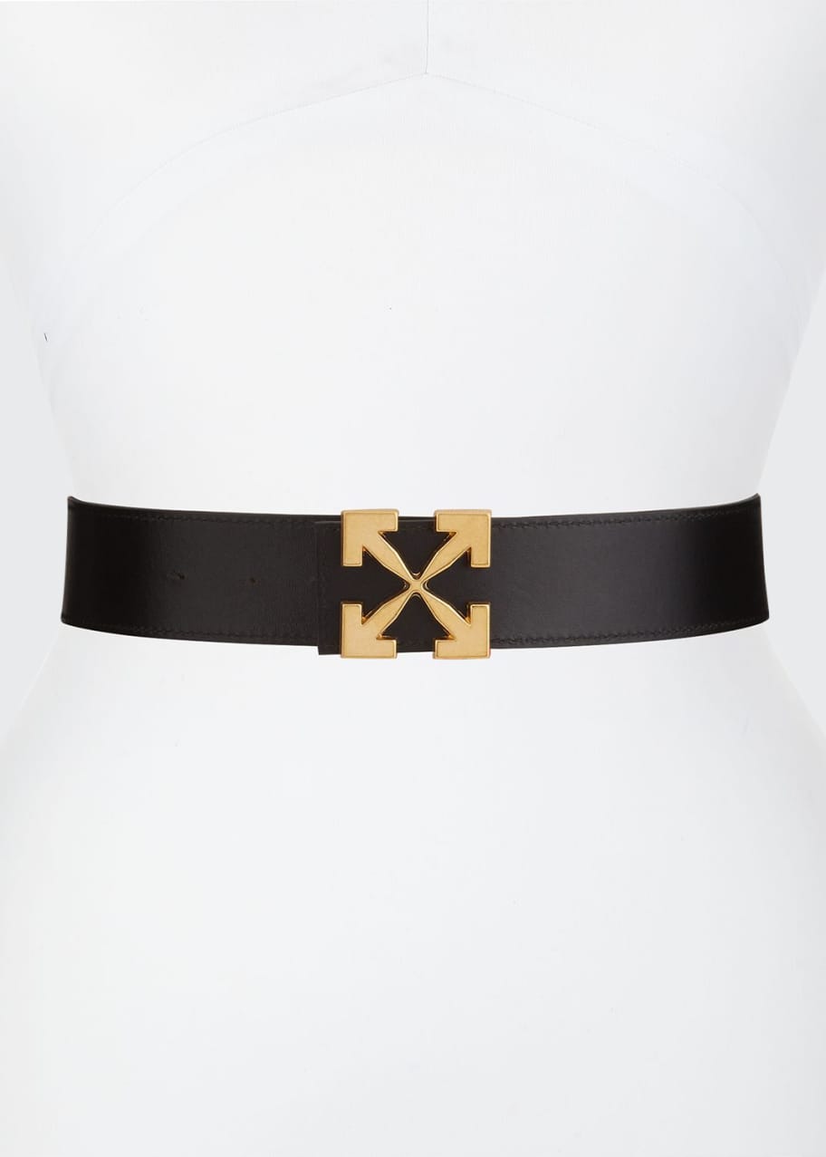 Off-White Arrow Calf Leather Belt - Bergdorf Goodman