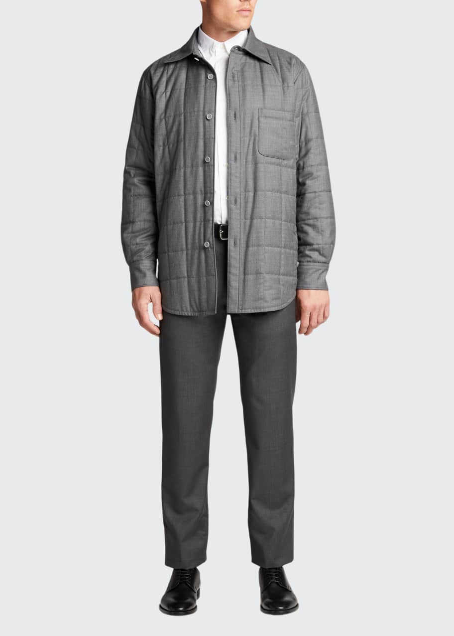 Quilted down shirt jacket clearance