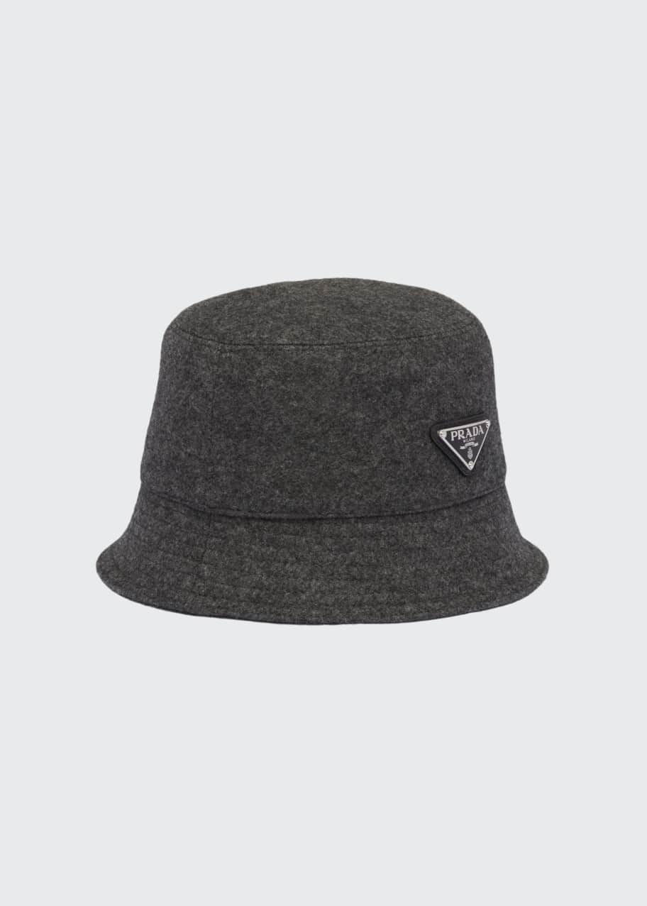 Unisex Prada Wool Technical Bucket Hat