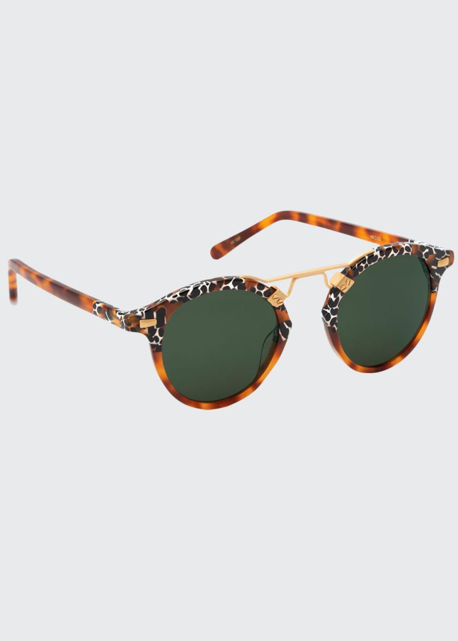 KREWE St. Louis Round Acetate Sunglasses - Bergdorf Goodman display picture 3