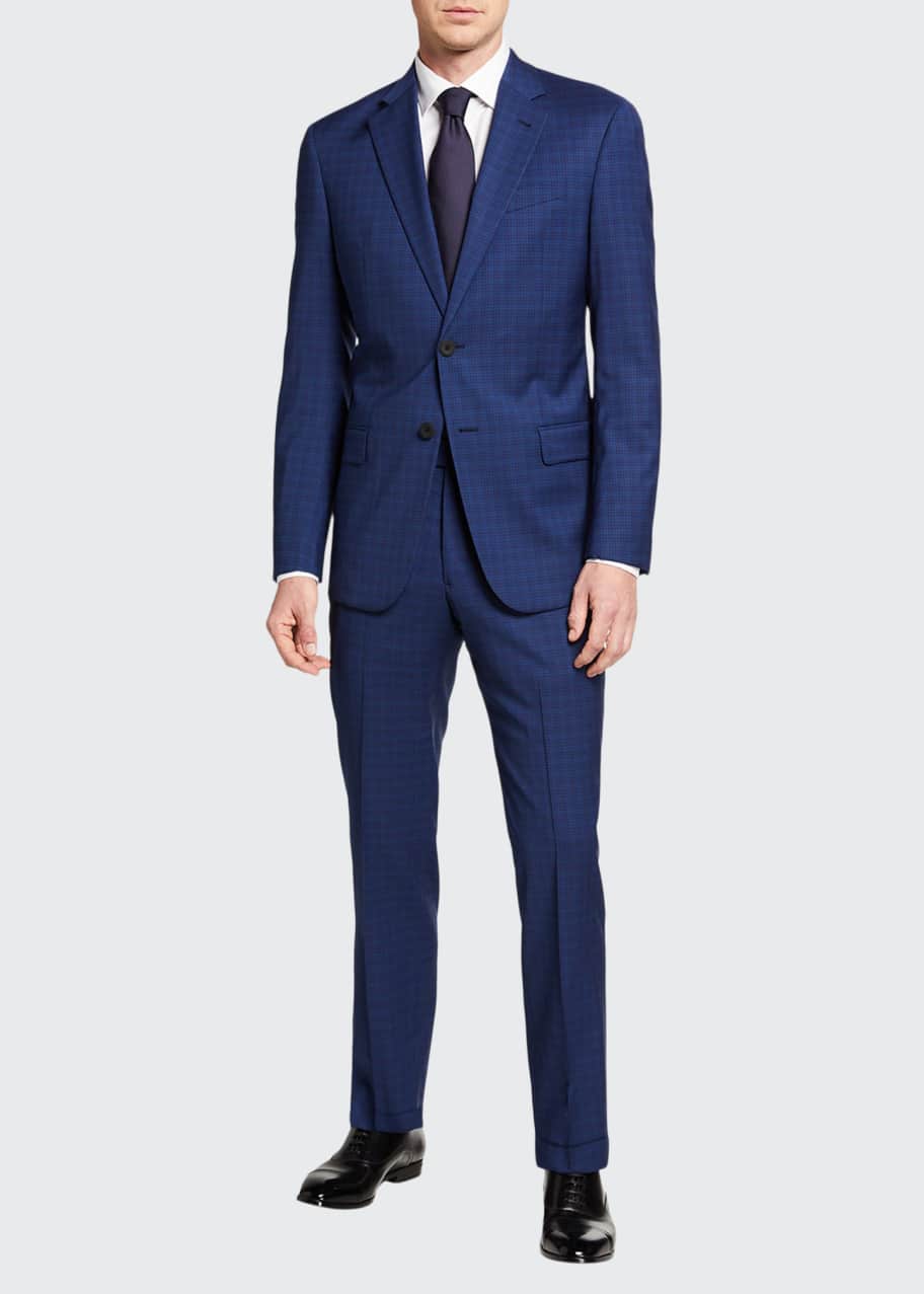 Emporio Armani Men's High Blue Two-Piece Travel Suit - Bergdorf Goodman
