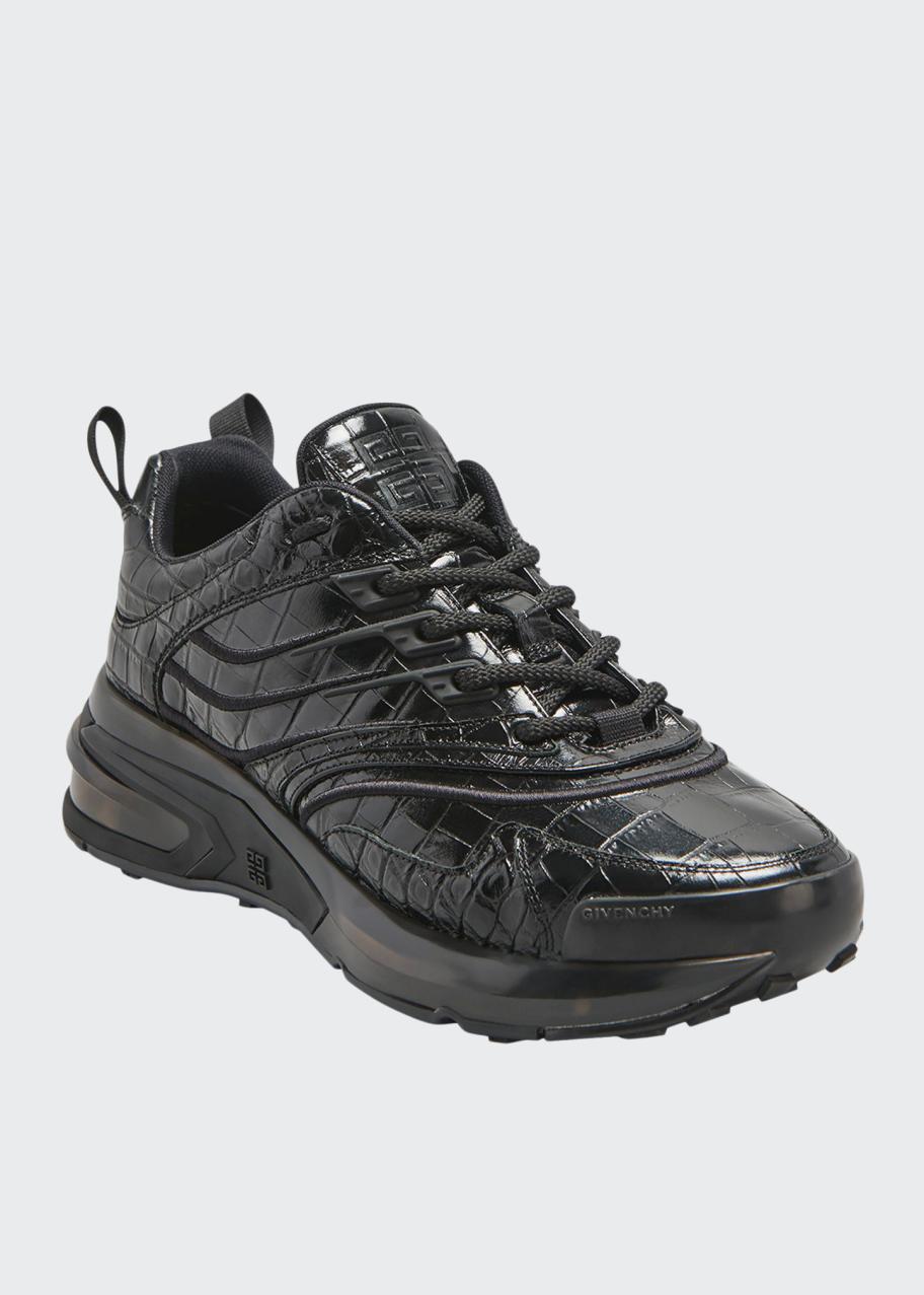 Croc Givenchy Sneakers Givenchy Urban Street White Croc-Embossed Sneakers - Size 39  main image 4