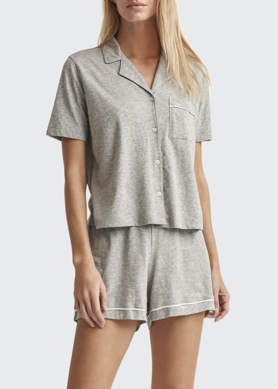 Skin Celina Short Organic Pima Cotton Pajama Set Bergdorf Goodman