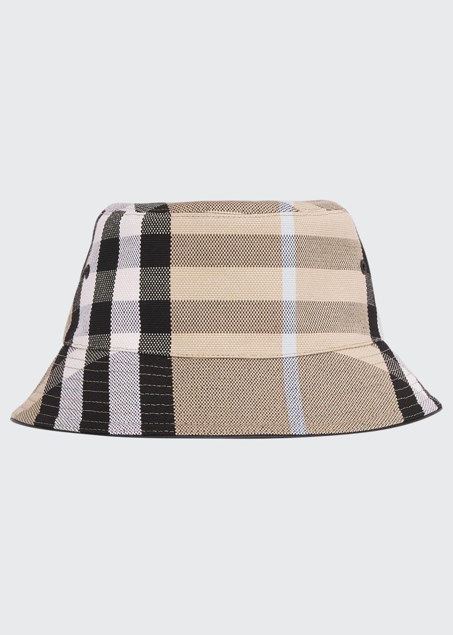 Burberry Dust Sand Check Bucket Hat - Bergdorf Goodman display picture 2