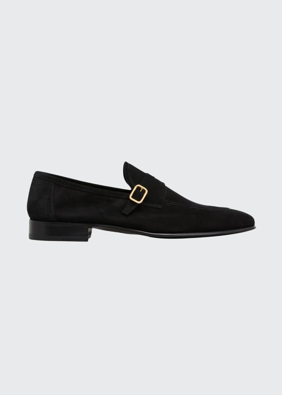 TOM FORD Men's Formal Suede Penny Loafers - Bergdorf Goodman