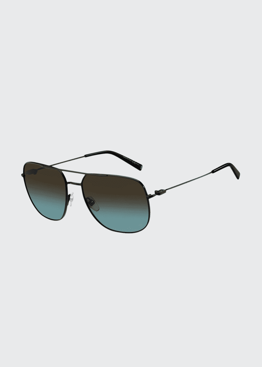 Givenchy Men's Gradient Metal Aviator Sunglasses - Bergdorf Goodman