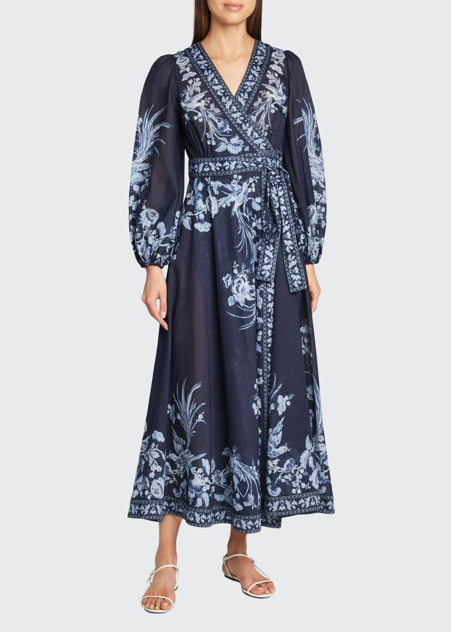 Zimmermann Aliane Wrap Long Dress Bergdorf Goodman