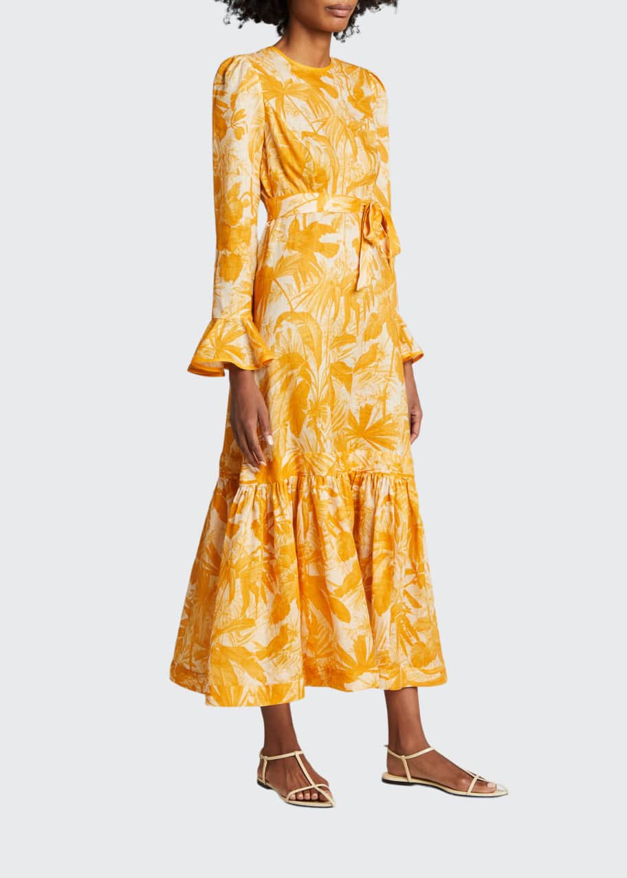 zimmermann frilled midi dress Zimmermann Denim Frilled Aster Midi Dress - Navy