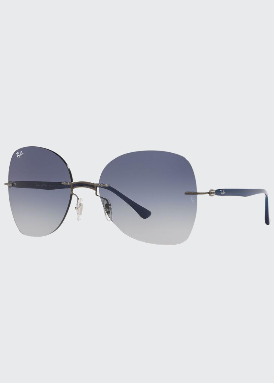 Ray-Ban Rimless Titanium Butterfly Sunglasses - Bergdorf Goodman