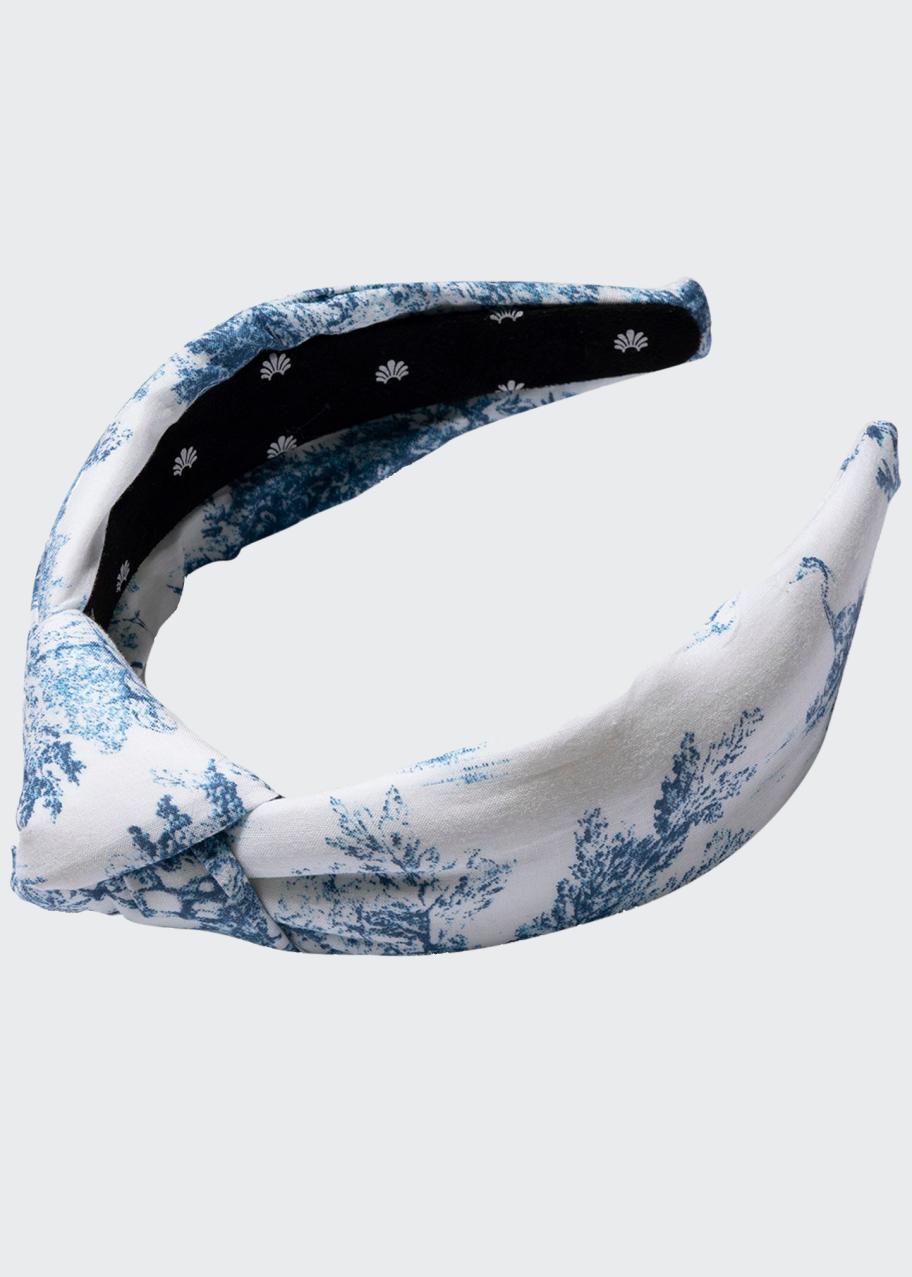 Lele Sadoughi Toile-Print Knotted Headband - Bergdorf Goodman display picture 1