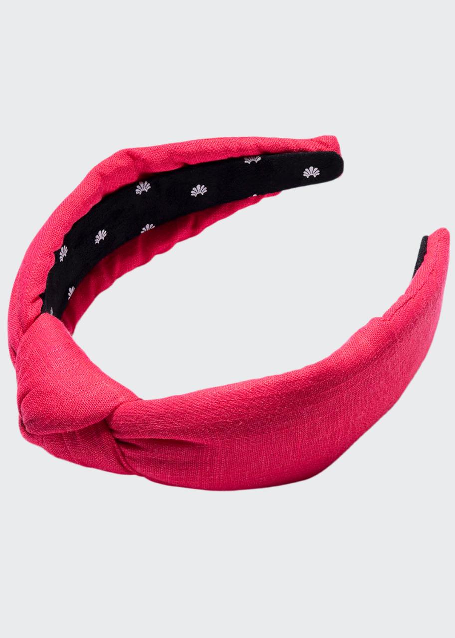 Lele Sadoughi Knotted Linen Headband - Bergdorf Goodman display picture 3