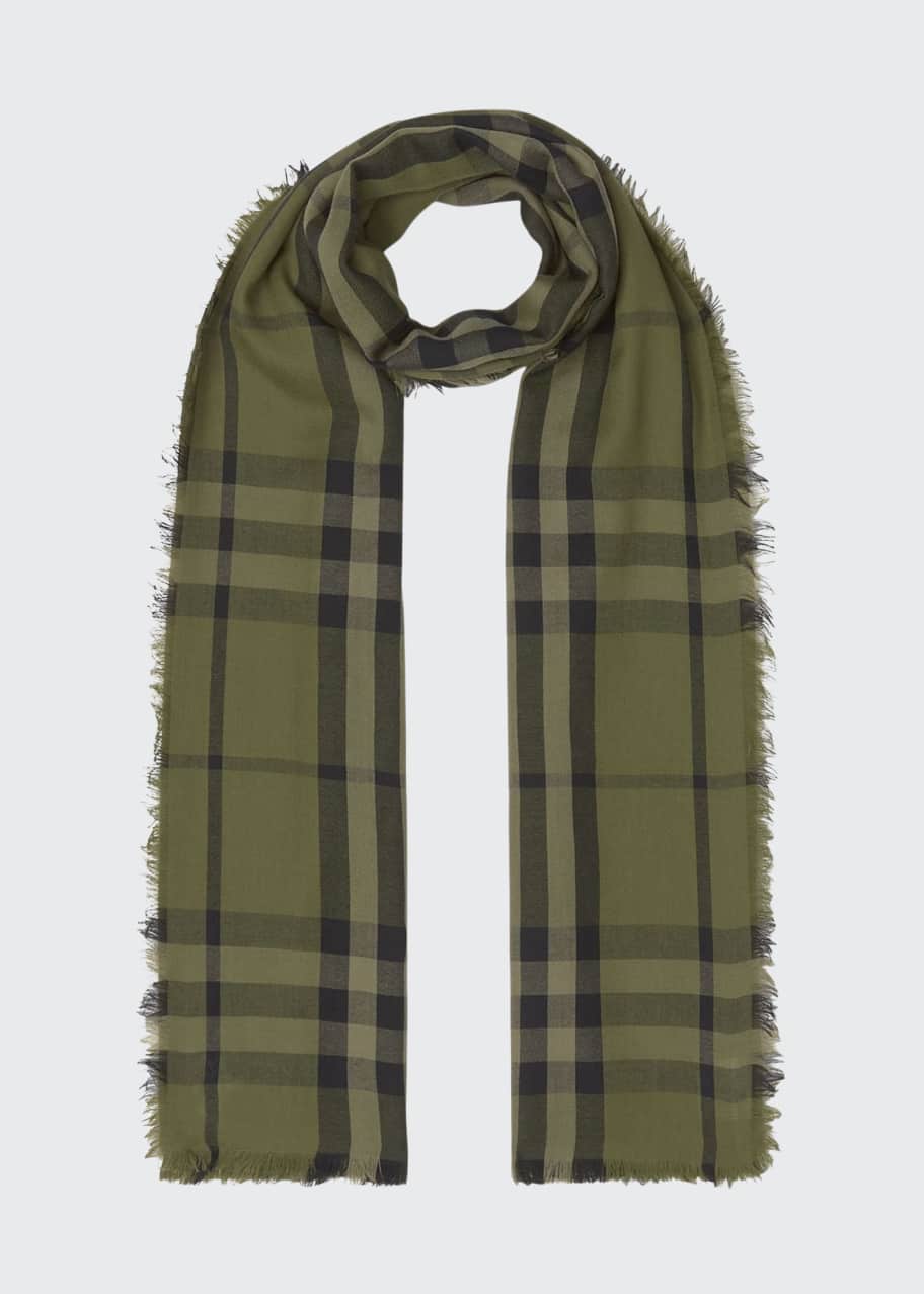 BURBERRY★素敵！UNI CAMOUFLAGE Light Weight Cashmere Scarf Check Cashmere Scarf in Archive beige | Burberry® Official