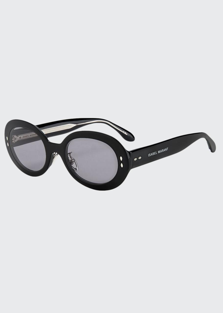 Isabel Marant Oval Acetate Sunglasses - Bergdorf Goodman display picture 2