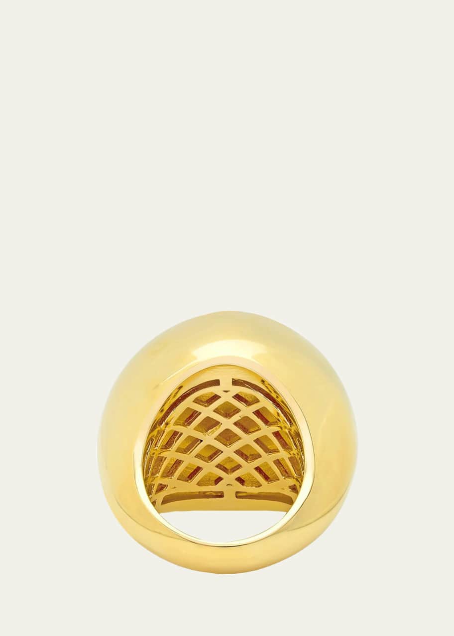 Image 1 of 1: 14k Yellow Gold Bauble-Shaped Dome Ring