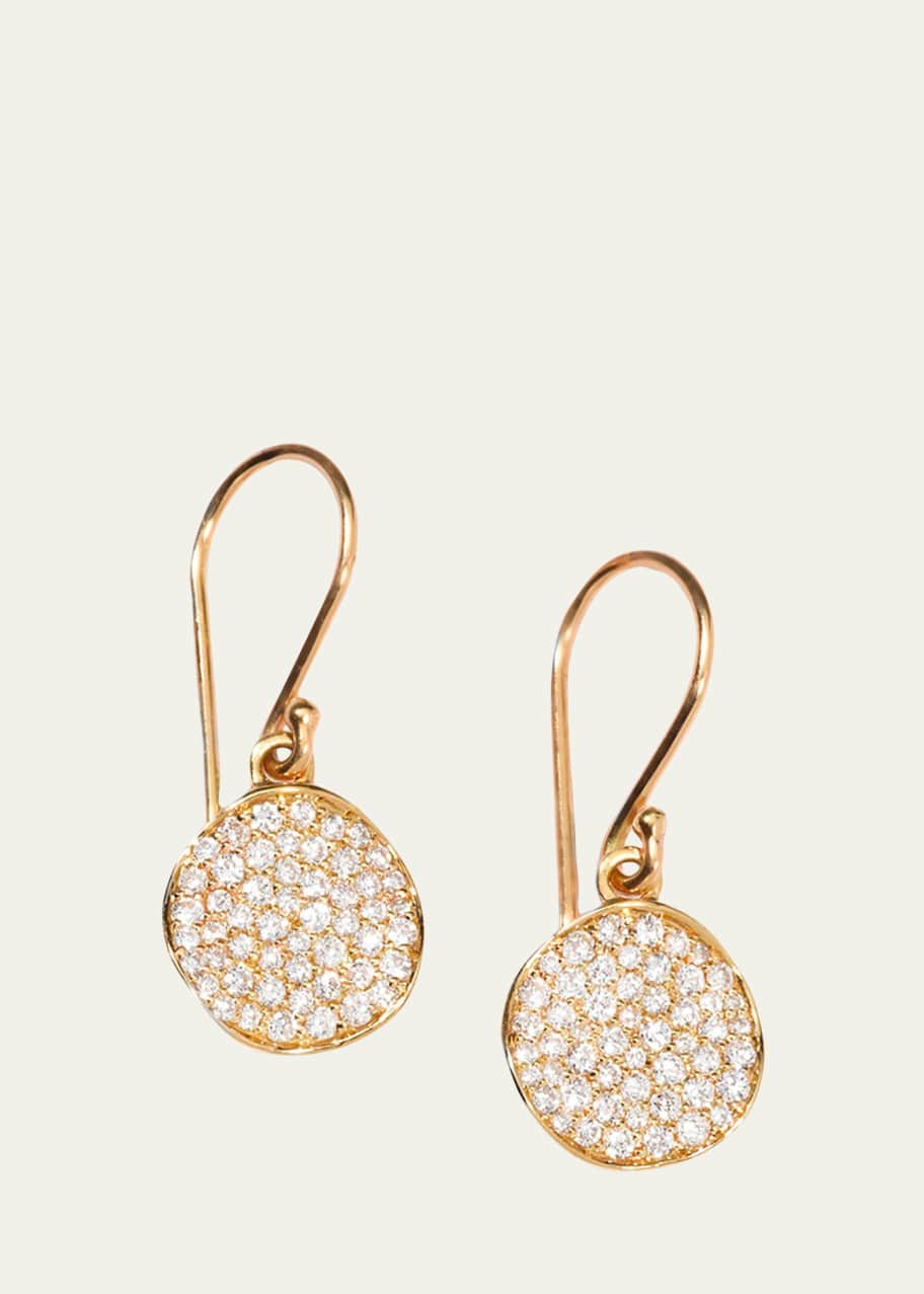 Ippolita Small Hammered Cascade Earrings in 18K Gold with Diamonds ...