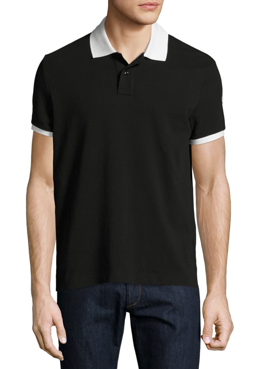 Moncler contrast polo clearance