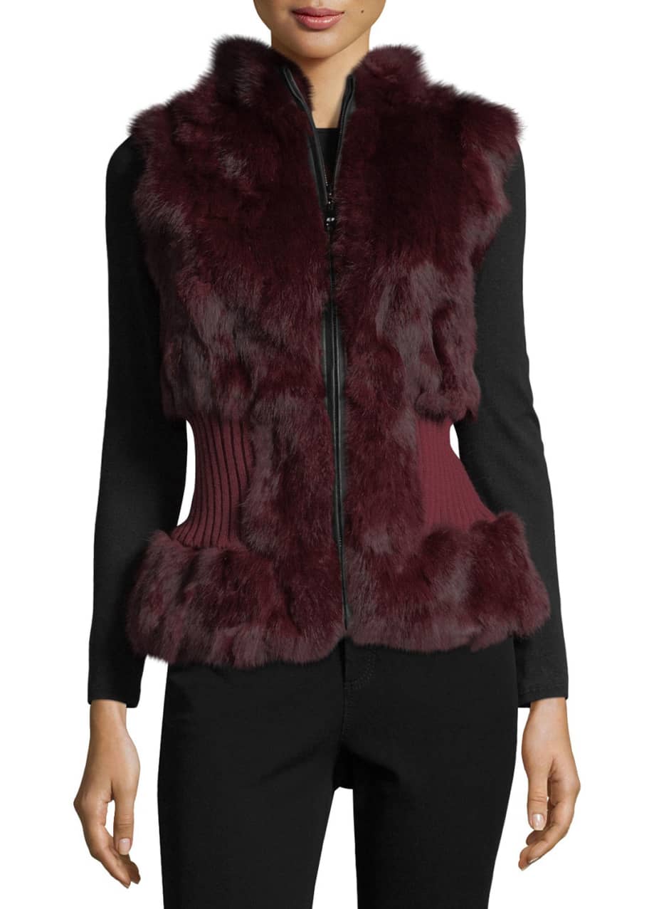 Belle fare rabbit outlet fur vest