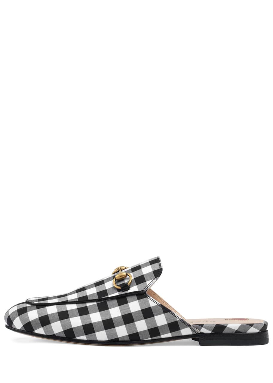 Gucci gingham hot sale slides