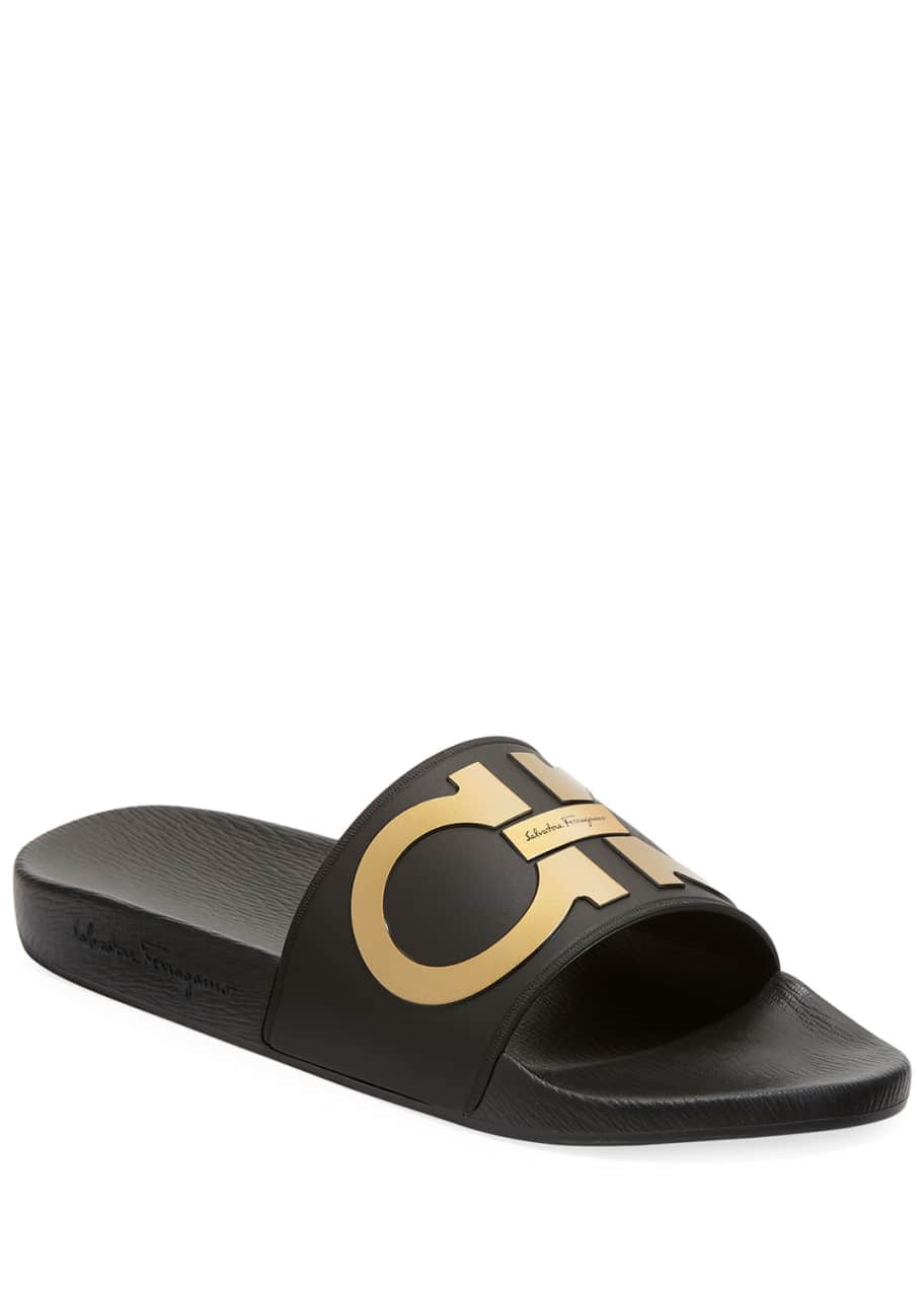 Salvatore Ferragamo Men s Groove Gancini Pool Slide Sandal