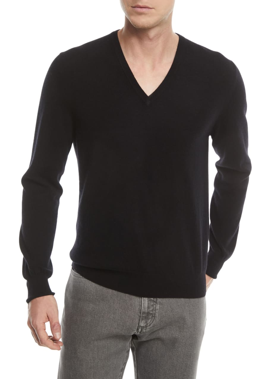 Ermenegildo Zegna Cashmere V-Neck Pullover Sweater - Bergdorf Goodman