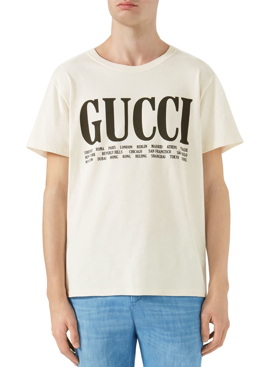 Gucci big logo t shirt deals