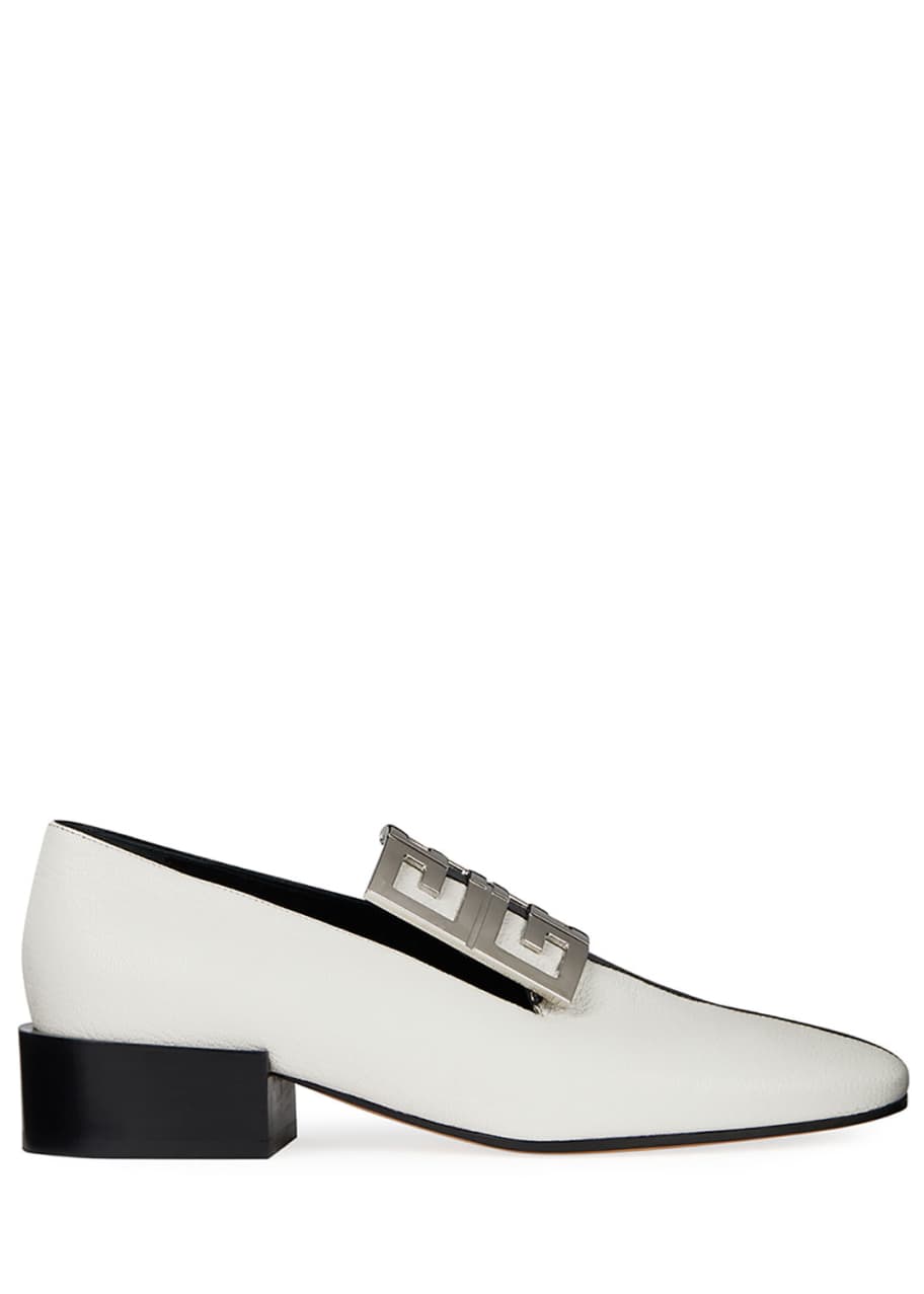 Givenchy Bicolor Leather High Vamp Loafer with 4G Logo Bergdorf