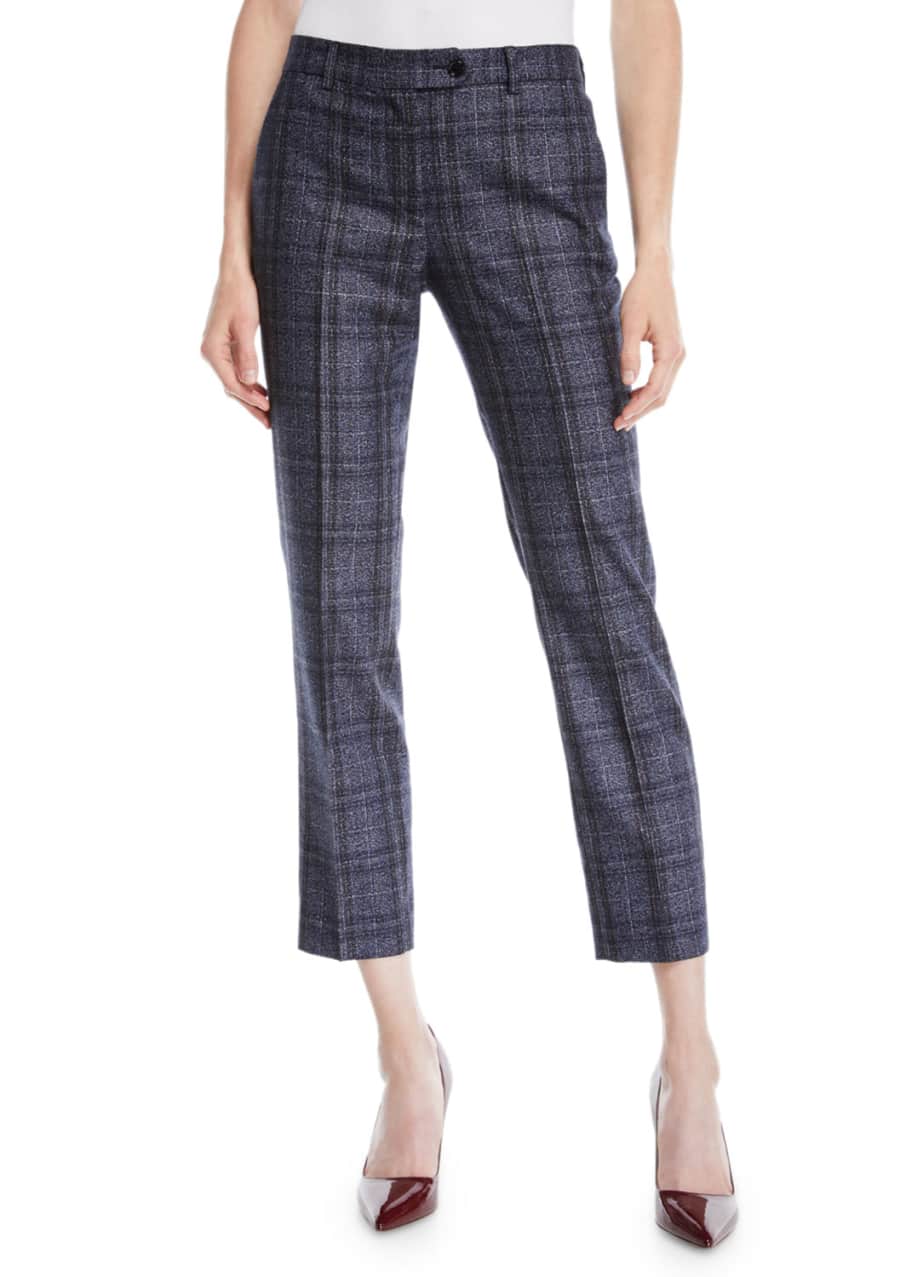 ankle plaid pants