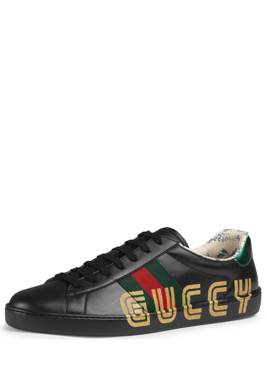 Gucci ace sneaker with guccy print discount
