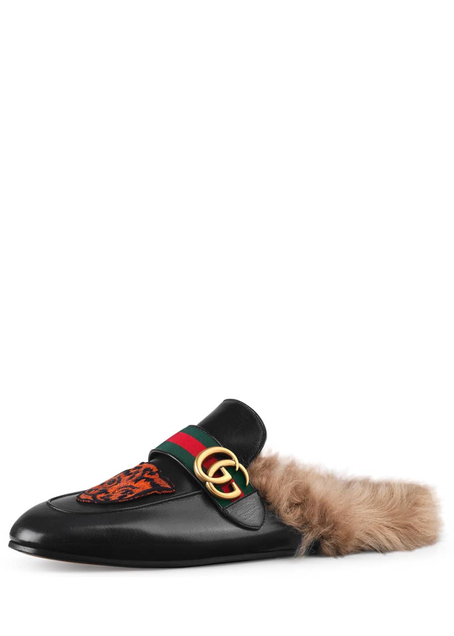 Gucci princetown embroidered sales