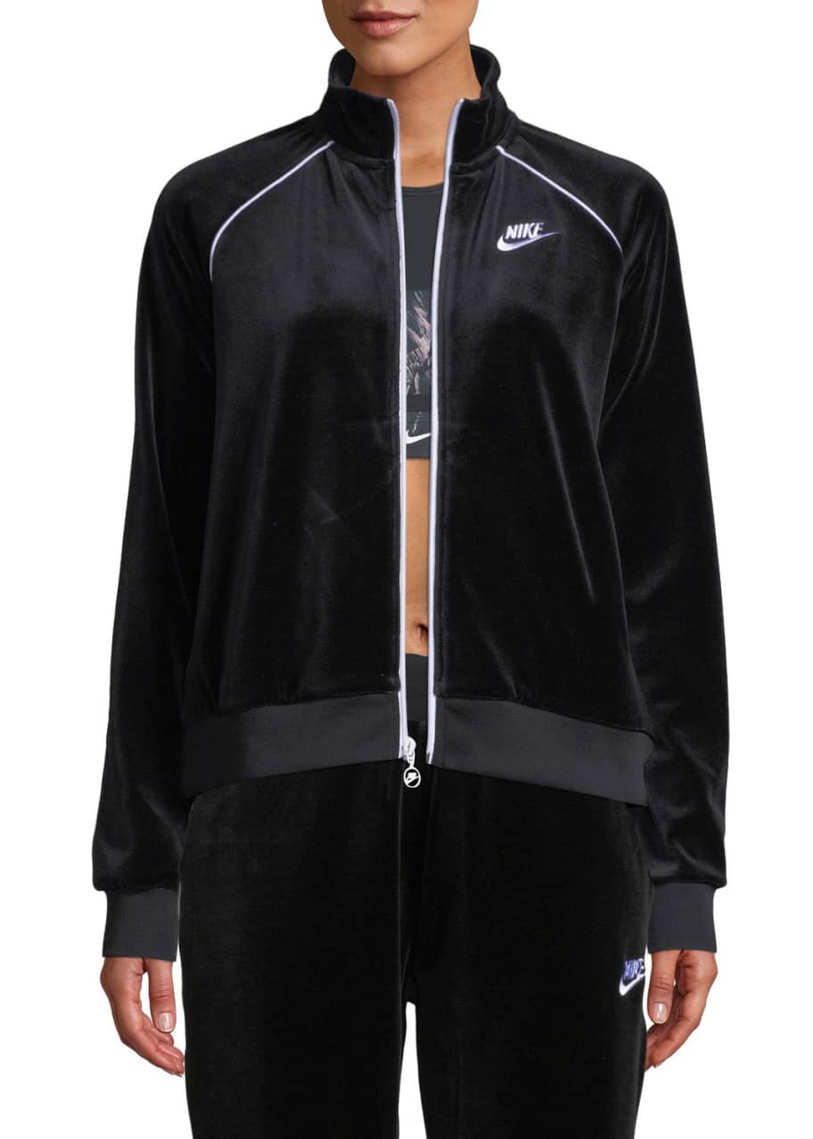 Nike Velour Track Jacket, Black - Bergdorf Goodman