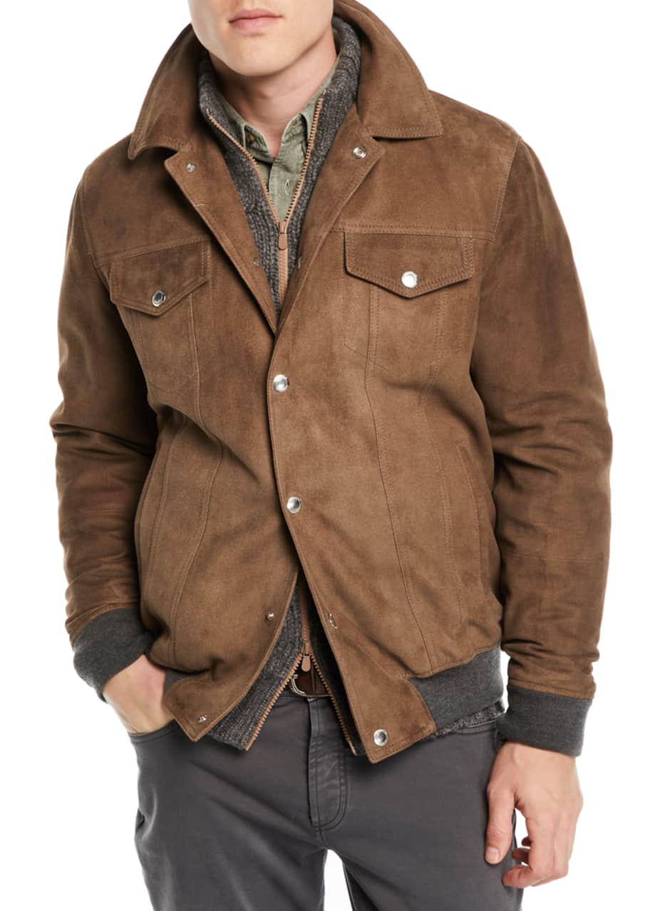 Image 1 of 1: Men's Leather Biker Jacket