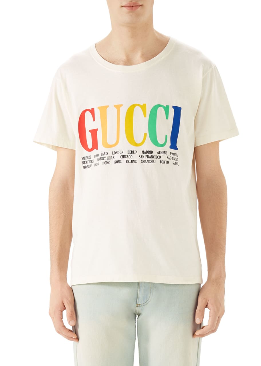 Gucci Cities Logo Graphic T-Shirt - Bergdorf Goodman