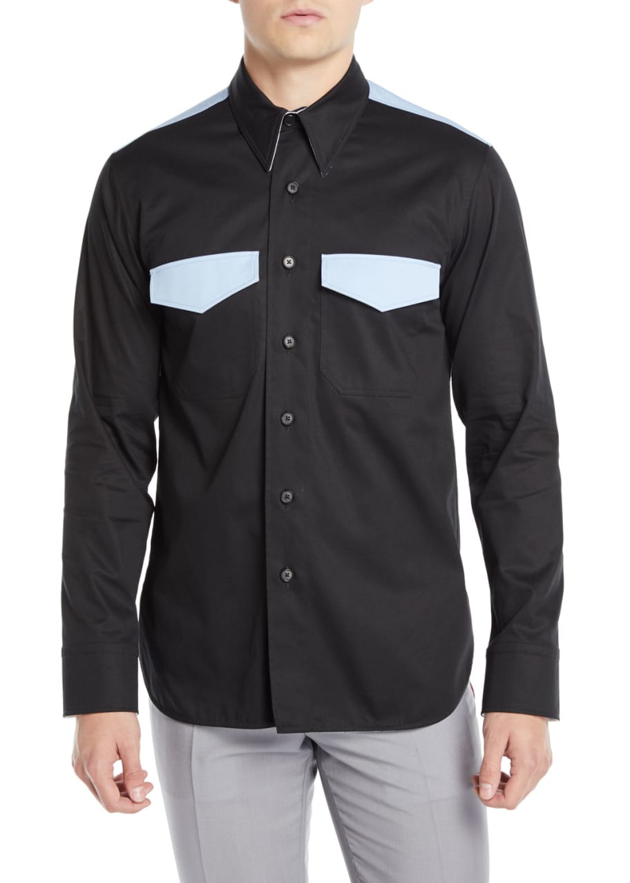 CALVIN KLEIN 205W39NYC TWO TONE WESTERN SHIRT – AFTERLIFE MODE